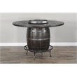 Pemberly Row 6-Piece Set with Pub Table and 5 Swivel Barstools in Tobacco Leaf