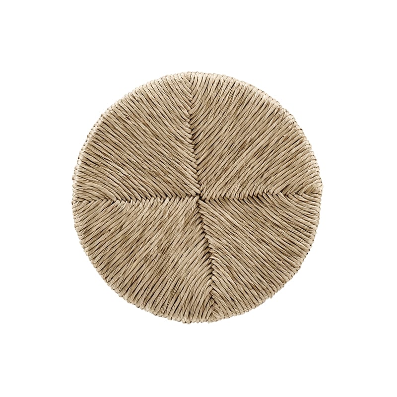 Pemberly Row Solid Wood Swivel Rush Bar Stool in Natural Brown - Set of 2