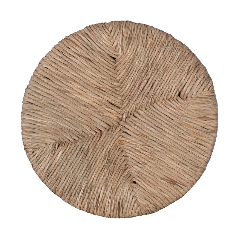 Pemberly Row Swivel Rush Wood Counter Stool in White - Set of 2