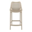 Pemberly Row Patio Counter Stool in Dove Gray Finish - Set of 2