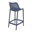 Pemberly Row Patio Counter Stool in Dark Gray Finish - Set of 2