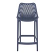 Pemberly Row Patio Counter Stool in Dark Gray Finish - Set of 2