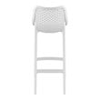 Pemberly Row Polypropylene Patio Bar Stool in White - Set of 2