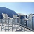 Pemberly Row Polypropylene Patio Bar Stool in White - Set of 2