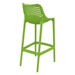 Pemberly Row Polypropylene Patio Bar Stool in Tropical Green - Set of 2