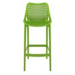 Pemberly Row Polypropylene Patio Bar Stool in Tropical Green - Set of 2