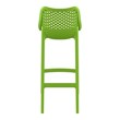 Pemberly Row Polypropylene Patio Bar Stool in Tropical Green - Set of 2