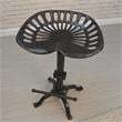 Pemberly Row Adjustable Tractor Seat Stool in Black - Set of 2