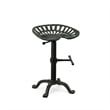 Pemberly Row Adjustable Tractor Seat Stool in Black - Set of 2