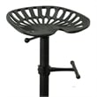 Pemberly Row Adjustable Tractor Seat Stool in Black - Set of 2
