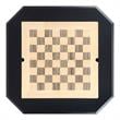 Pemberly Row Contemporary 2-Drawer Wooden Game Table in Black