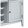 Pemberly Row Contemporary Server in Marble & Antique White Finish
