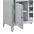 Pemberly Row Contemporary Server in Marble & Antique White Finish
