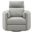 Pemberly Row Modern Wooden Glider Recliner with Swivel in Gray