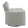Pemberly Row Modern Wooden Glider Recliner with Swivel in Gray