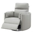 Pemberly Row Modern Wooden Glider Recliner with Swivel in Gray