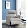 Pemberly Row Modern Wooden Glider Recliner with Swivel in Gray