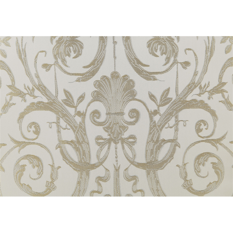 Pemberly Row Nailhead Trim Fabric Upholstery Arm Chair in Champagne (Set of 2)