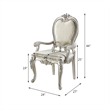 Pemberly Row Nailhead Trim Fabric Upholstery Arm Chair in Champagne (Set of 2)