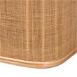 Pemberly Row Contemporary Bohemian Natural Rattan Storage Bench
