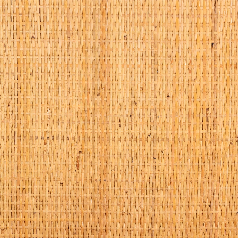 Pemberly Row Modern Bohemian Natural Rattan 2-Tier Console Table