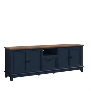 Pemberly Row Engineered Wood TV Stand for TVs up to 75&quot in Navy Blue