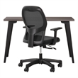Pemberly Row Office Bundle Starter Pack - Black / Mesh / Trail Walnut