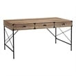 Pemberly Row 3-Drawer Modern Engineered Wood Writing Desk in Rustic Oak