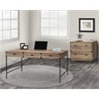 Pemberly Row 3-Drawer Modern Engineered Wood Writing Desk in Rustic Oak