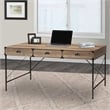 Pemberly Row 3-Drawer Modern Engineered Wood Writing Desk in Rustic Oak