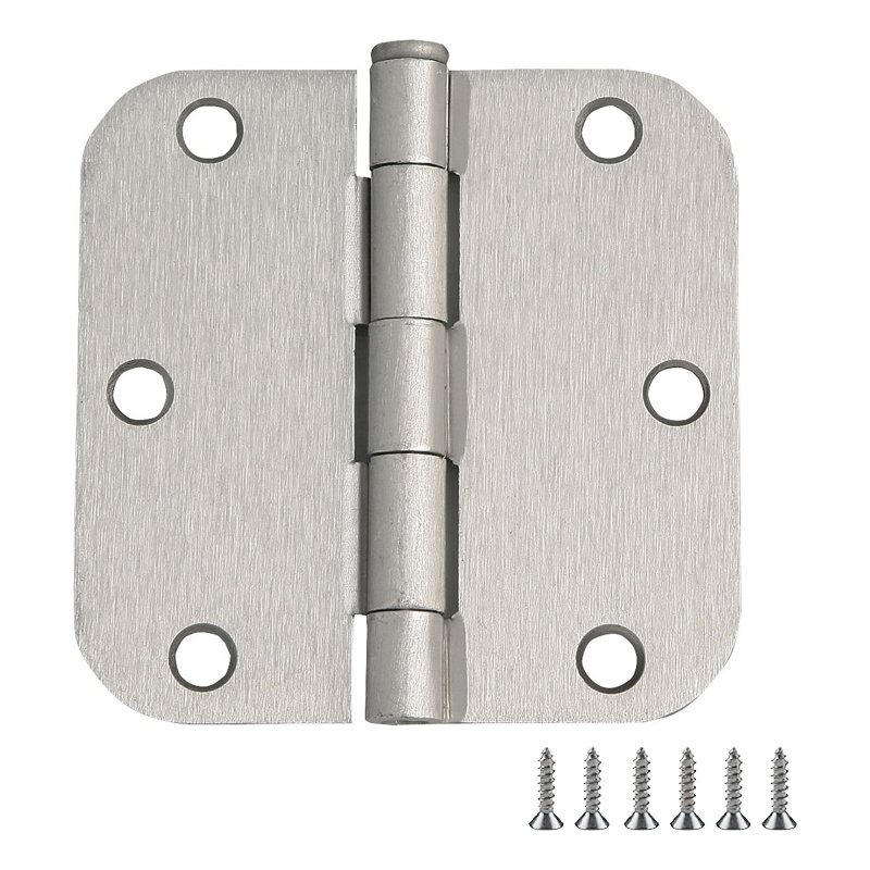 Pemberly Row Stainless Steel Door Hinge in Satin Nickel - 12 Pack