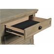 Pemberly Row Contemporary 3-Drawer Wood Nightstand in Pewter