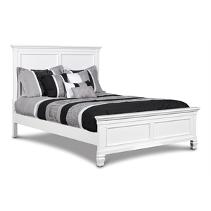 Pemberly Row Contemporary Solid Wood Twin Bed in White Finish