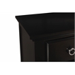 Pemberly Row 5-Drawer Transitional Wood Chest in Black Finish