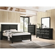 Pemberly Row 5-Drawer Transitional Wood Chest in Black Finish
