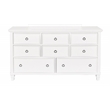 Pemberly Row Contemporary 8-Drawer Wood Dresser in White Finish