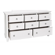 Pemberly Row Contemporary 8-Drawer Wood Dresser in White Finish