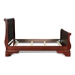 Pemberly Row Contemporary Wood Full Bed in Bordeaux Cherry Finish