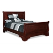 Pemberly Row Contemporary Wood Full Bed in Bordeaux Cherry Finish