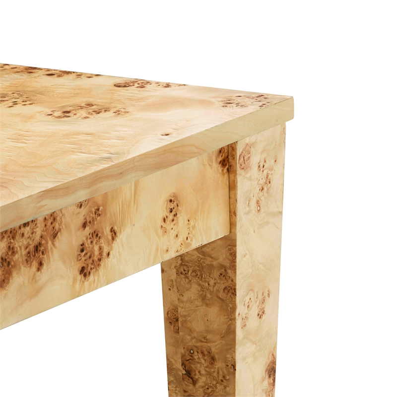 Pemberly Row Modern Rectangular Wood Dining Table in Natural Burl