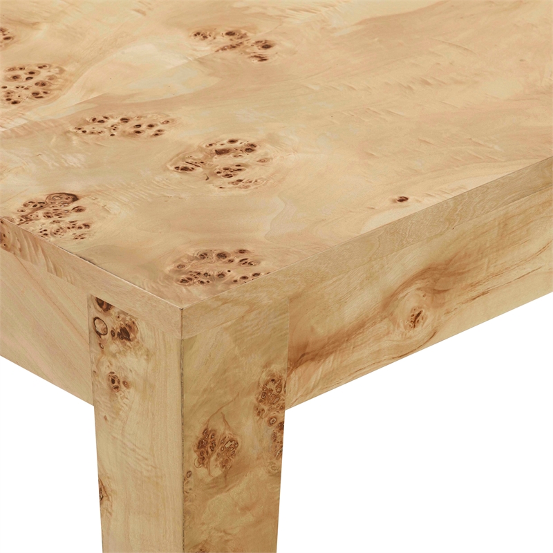 Pemberly Row Modern Rectangular Wood Dining Table in Natural Burl