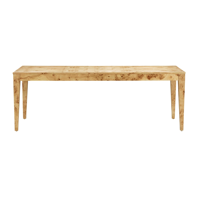 Pemberly Row Modern Rectangular Wood Dining Table in Natural Burl
