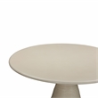 Pemberly Row Indoor / Outdoor Round Stone Dining Table in Beige
