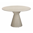 Pemberly Row Indoor / Outdoor Round Stone Dining Table in Beige