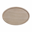 Pemberly Row Indoor / Outdoor Eclipse Faux Travertine Stone Side Table in Beige