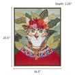 Pemberly Row Bohemian Cat In Forest Wood Wall Art in Multi-Color