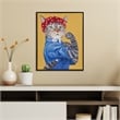 Pemberly Row Pet Portrait Rosie the Feline Wood Canvas Wall Art in Multi-Color