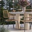 Pemberly Row Terrazzo Concrete Indoor / Outdoor Dining Table