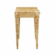 Pemberly Row Contemporary Acacia Burl Work Desk in Natural Finish
