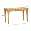 Pemberly Row Contemporary Acacia Burl Work Desk in Natural Finish